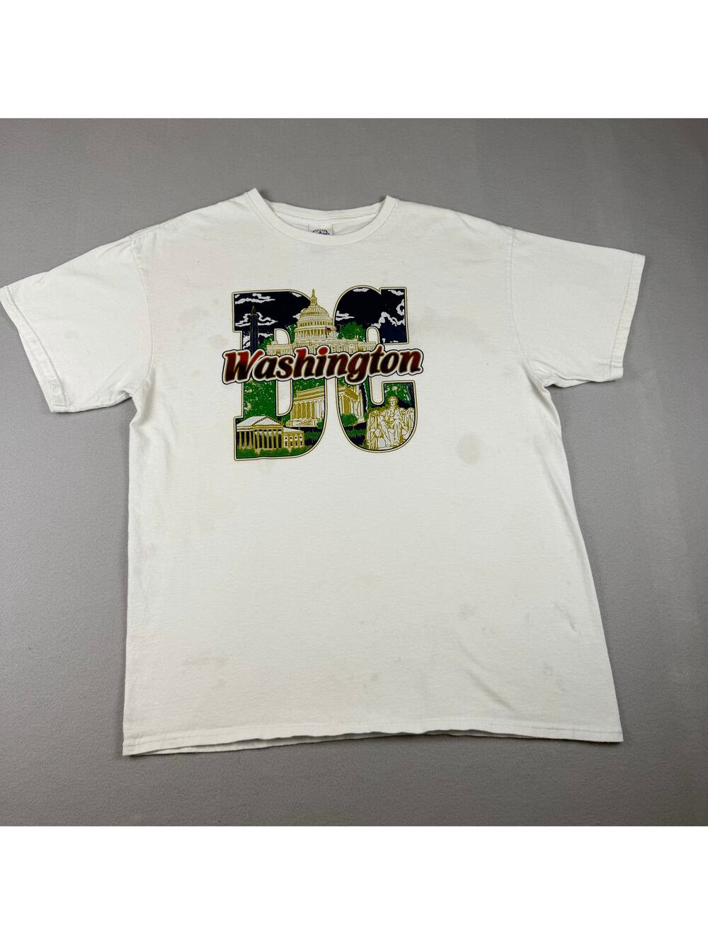 Vintage Washington DC Tourist Graphic T-Shirt Large